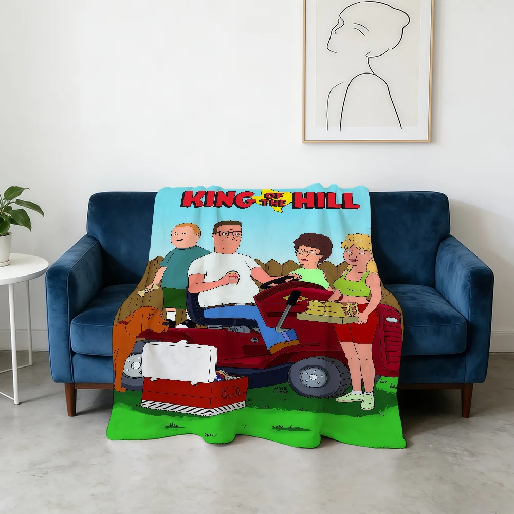 Aanimation K-King of the H-Hill Blanket Flannel Warm Soft Throw Blanket For Room Sofa Childish Birthday Gifts