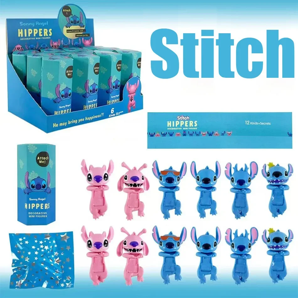 Caja ciega sorpresa de la serie Stitch 2025, caja ciega misteriosa de Ángel para fiesta, figuras de Anime bonitas, regalos de navidad, modelo de muñeca, juguetes para niños