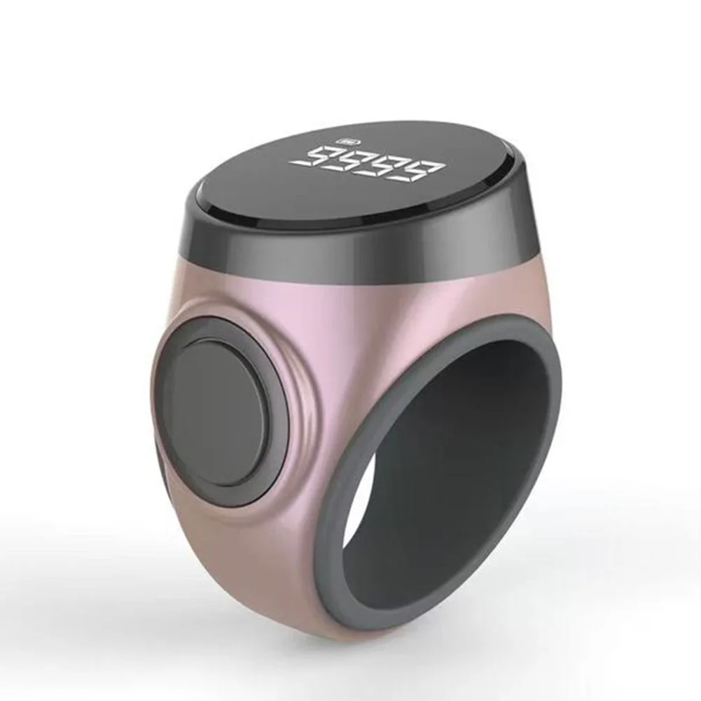 Adjustable Fit Ring Counter Device Self-Locking Mechanism Purple Type-C Rechargeable Comfort Fit Design Accurate Data Monitoring