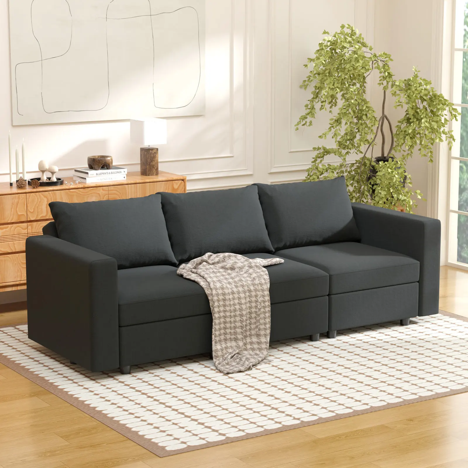

Wholesale High Quality Living Room Furniture Modern Design Comfortable Fabric Modern Living Room Sofa Set