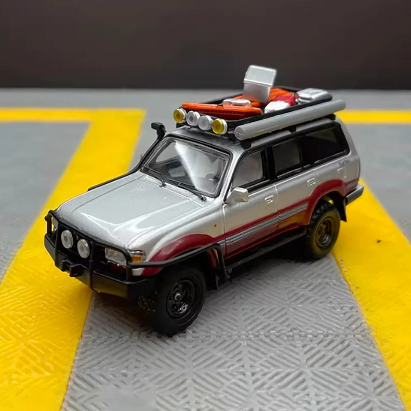 

Литой под давлением масштаб 1:64, модель автомобиля из сплава Land Cruiser LC80, имитация готовой машины, коллекция хобби, орнамент, игрушки