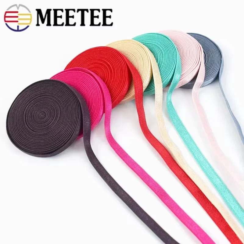 5/10/20 Meter Meetee 6 mm elastische Bänder Unterwäsche BH-Träger Gummiband Stretchband Bänder Kleidungsstück Dekor DIY Nähzubehör