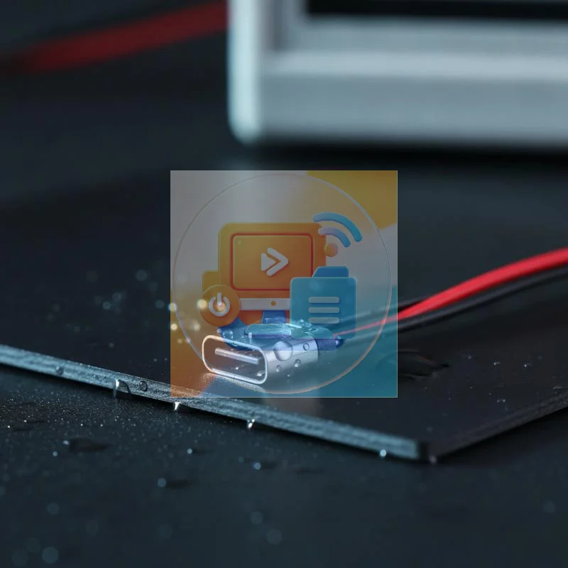 Type-C Female Chassis Waterproof Connector, 2P Solder Wire USB-C Pigtail Extension Power Cable, USB-C Plug to 2 Pin Wire