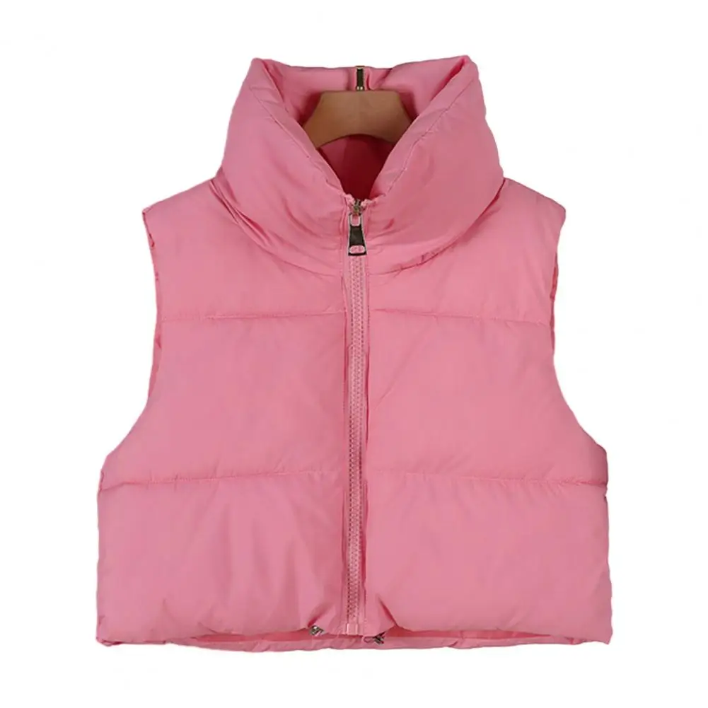 2024 New Ultra Light Vest Women Short Vest Windproof Lightweight Warm Waistcoat Female Down Coat Sleeveless