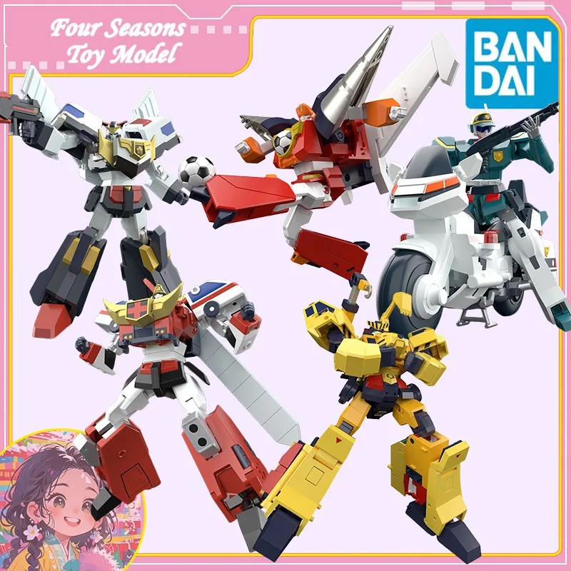 

Fast Shipping Bandai Anime SHOKUGAN SMP Brave Police J-Decke Flame Dick Football Detective Build Tiger Original Model Toy Figure
