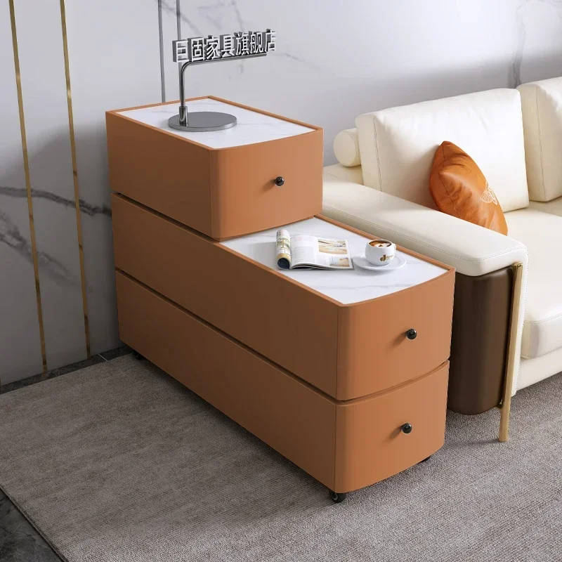 

Mobile sofa small side table