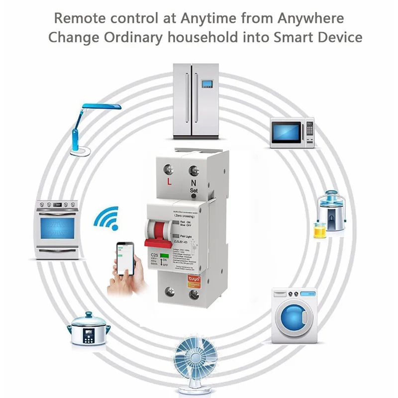 Smart Life Tuya Multi-Function Intelligent Combination Metering Switch Short Circuit Over Load Over Under Voltage Protection