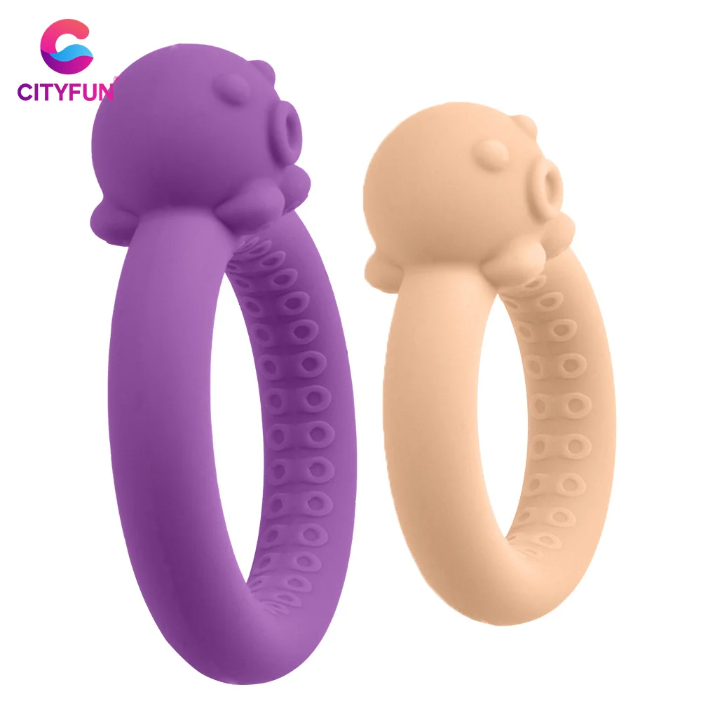 

CITYFUN Male Penis Rings Delay Ejaculation Soft Silicone Semen Lock Cock Ring Lasting Erection Adult Sex Toys For Men Couples 18