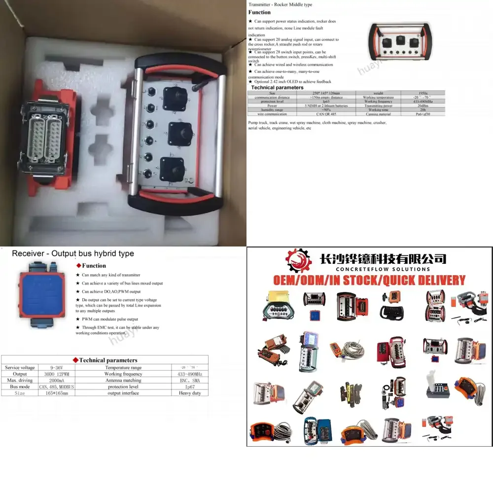 

High Quality Made in China Universal Remote Control Assembly for Pusmeister CIFA Full Feed Pump for Concrete Pump Remote