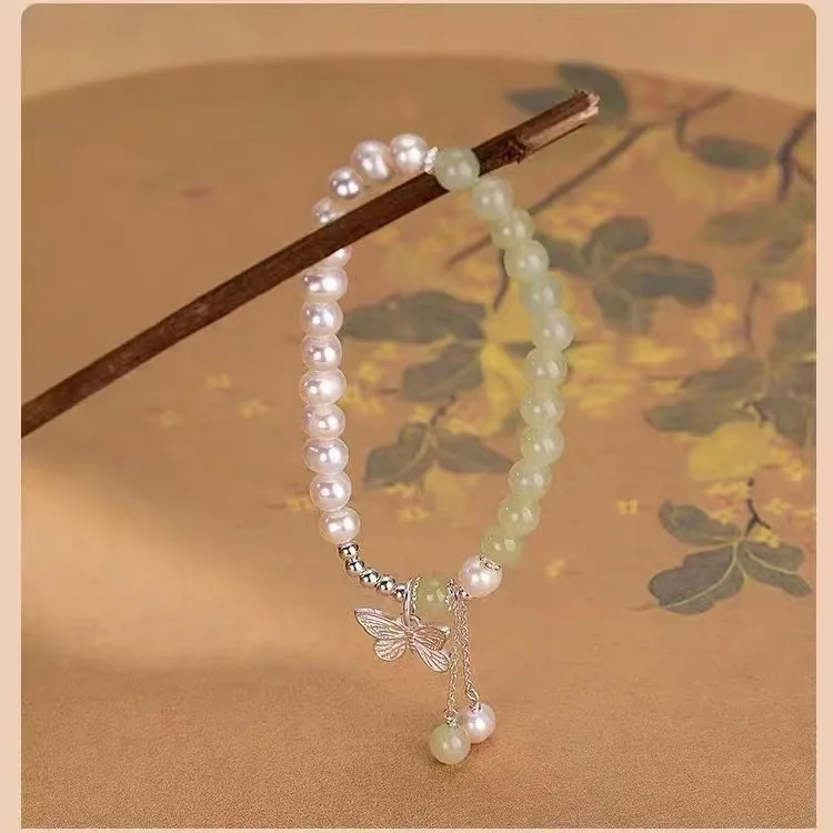 

New butterfly bracelet ins niche design super fairy butterfly two-color