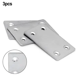 3pcs Stainless Steel 4 Holes Wooden Angle-Corner Brackets Furniture Flat Mending Repair Plate 60*38mm Furniture Accessories