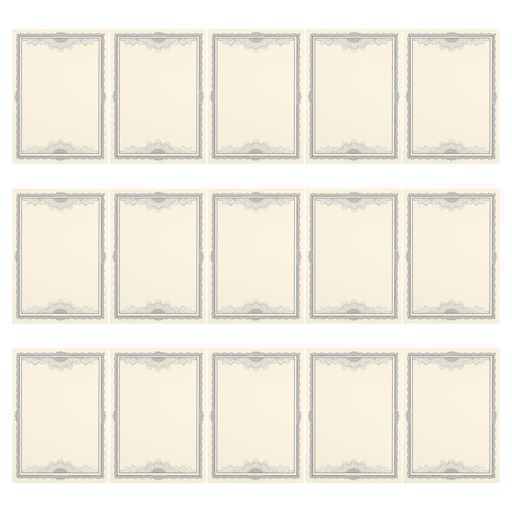

Elegant A4 Cardstock Blank Certificate Paper 15 Sheets for Students Awards Diplomas Recognition Documents DIY Writable Printing