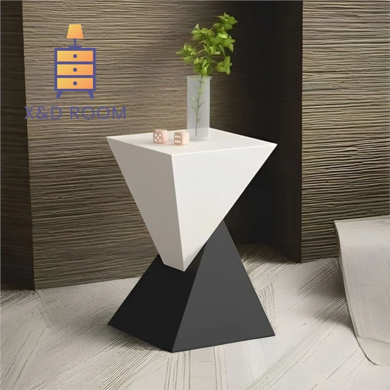 

XD Living Room Home Creative Light Luxury Coffee Table Simple Modern Square Shaped Geometric Movable Bedside Table Bedroom Table
