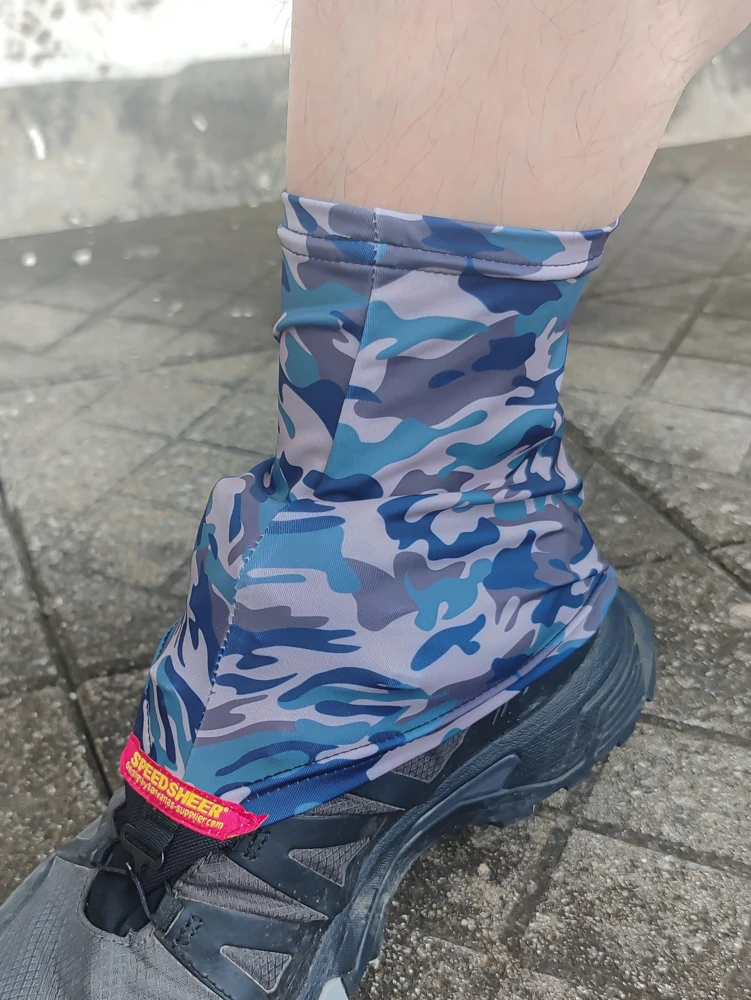 Trail Running Shoes Gaiter, Lightweight and Breathable, Blue Camo