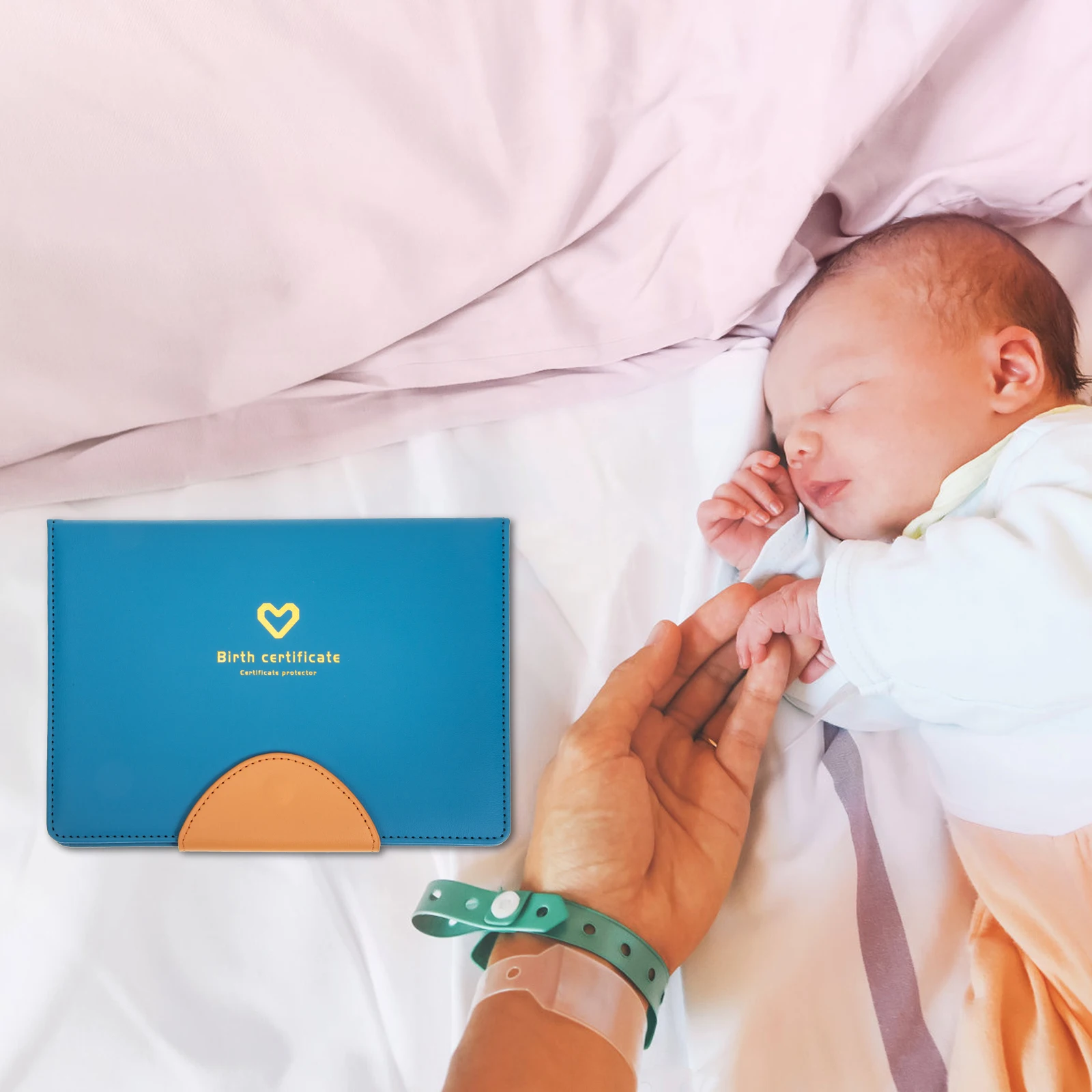 

Birth Certificate Cover Holder for Travel Protector Girl Folder Artificial Sleeve Document Organizer Baby