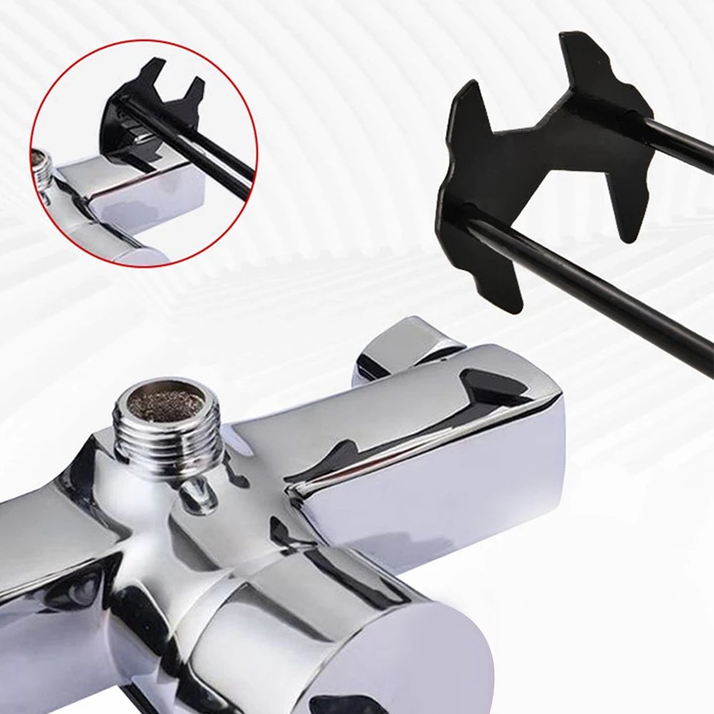 1/2PCS Plumbers Wrench 7 Sizes Sink Wrench Four-Jaw Hex Under Sink Wrench Faucet Tool Multifunctional Steel for Tight Spaces