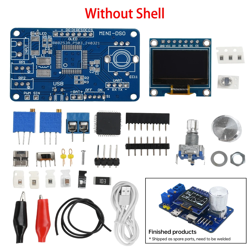 Huudngeje Mini DOS LCD Oszilloskop Kit STC8K8A Einzelchip Mikrocomputer, Elektronische Lötpraxis, Lose Teile Ohne Gehäuse Huudngeje Mini DOS LCD Oszilloskop Kit STC8K8A Einzelchip Mikrocomputer, Elektronische Lötpraxis, Lose Teile Ohne Gehäuse
