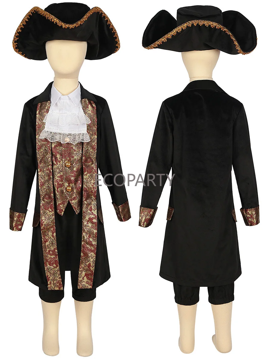 Dress Up America Costume coloniale per bambini Costume storico per ragazzi pirata Dress Up Costume di Halloween per bambini