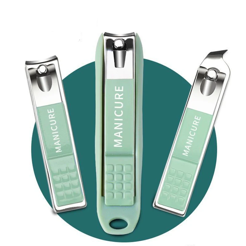 HighGrade Sharp Nail Clippers for Household  Male and Female Universal Pedicure Kit Portable Light Green Nail Art Tools Set