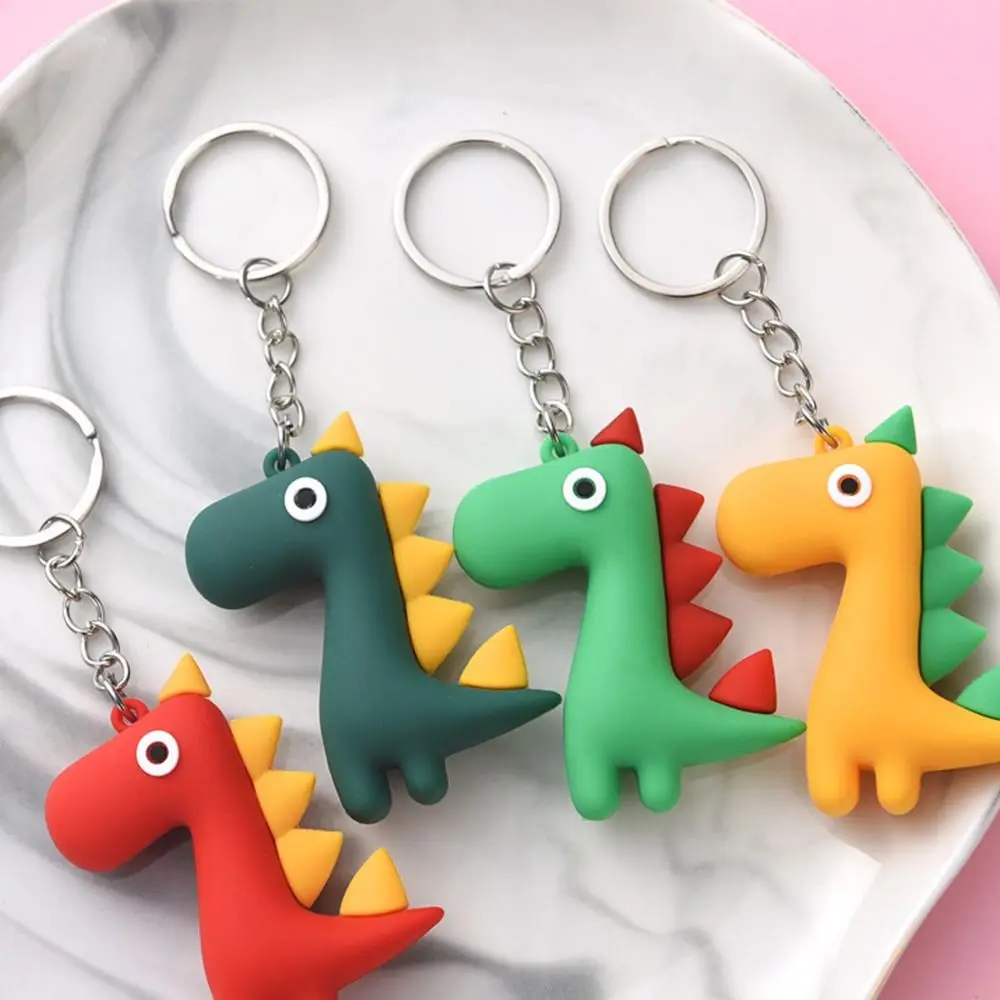 Cartoon Little Dinosaur Chaveiro, bonito durável saco charme pingente, multi-função mini porta-chaves, alta qualidade