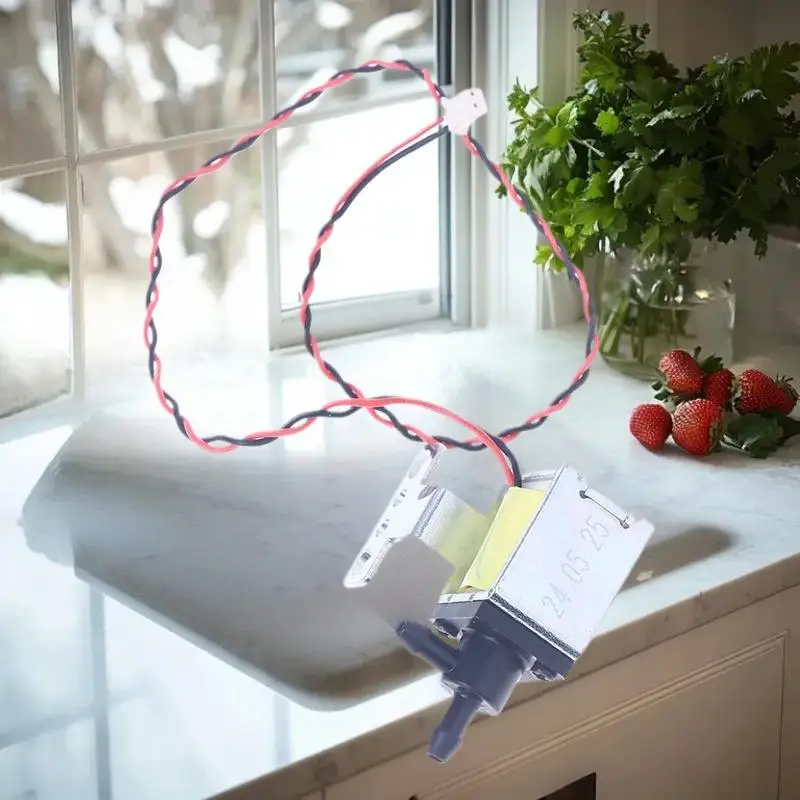 DC 12V 2-Way Miniature Air and Water Solenoid Valve, Normally Open for Sweeper Robots, DIY, and Flow Control Applications