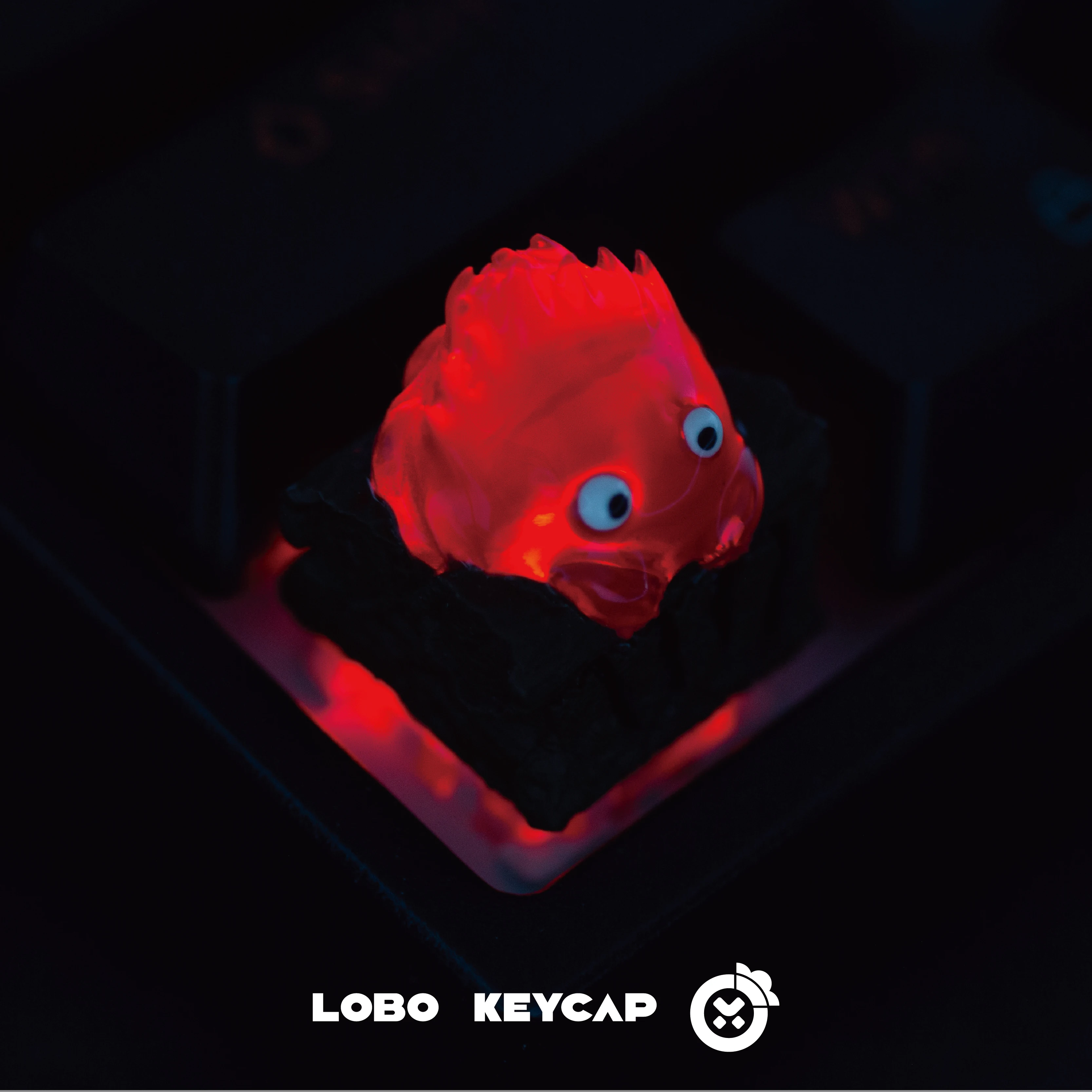 لهب صغير Keycap اليد يشعر Q-Pop الميكانيكية عبر محور لوحة المفاتيح الراتنج شفافة لطيف الحيوانات الأليفة Keycap اليدوية الهدايا الإبداعية