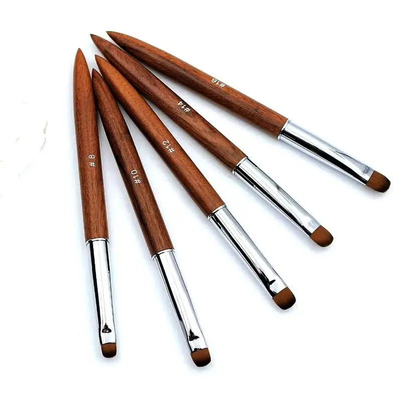 French Nail Art Brush Sandalwood Handle Drawing Liner Pen Flower Painting Tool For DIY Manicure Design