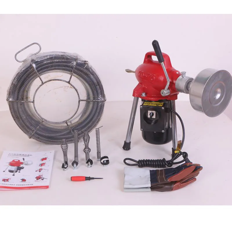 220V / 390W Low Water Pipeline Drain Toilet Clogging Dredge Cleaning Machine GQ-75 Electric Pipe Dredging Machine