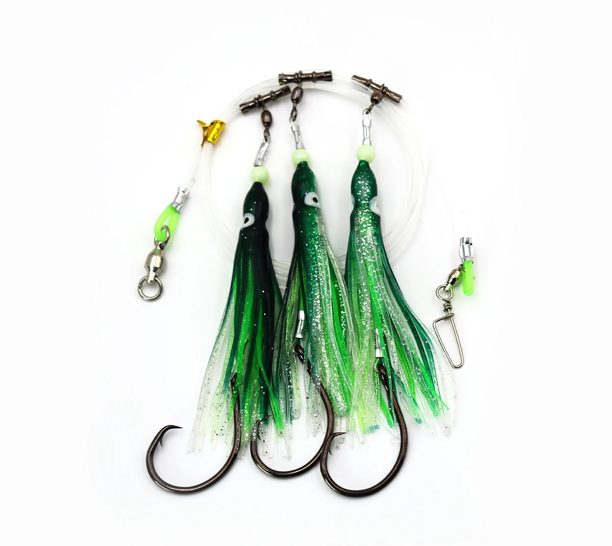 Zyz Sea Fishing String Haken mit # # # schwarze Kreis Haken leuchtende Octopus Fake Köder Salzwasser Angelhaken – Detail 8