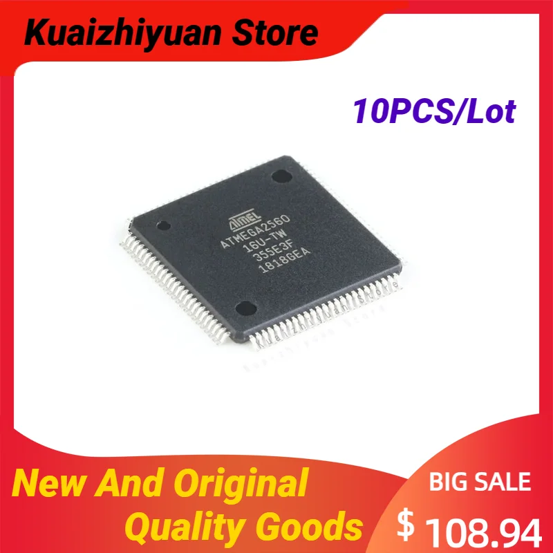 

10PCS/Lot New And Original ATMEGA2560-16AU ATMEGA2560 16U-TH ATMEGA2560 16U-TW IC MCU Chip AT QFP100 TQFP Chipset Quality Goods