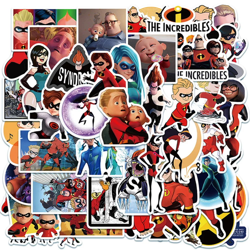 10/30/50/100pcs Disney Movie The Incredibles Stickers Cool Bob Parr Cartoon Decals DIY Phone Skateboard Luggage Graffiti Sticker