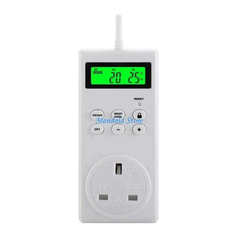 

U2JC Digital Temperature Controller Thermostat Outlet Socket Plug Heating Cooling for Homebrew Greenhouse Terratium Aquatium