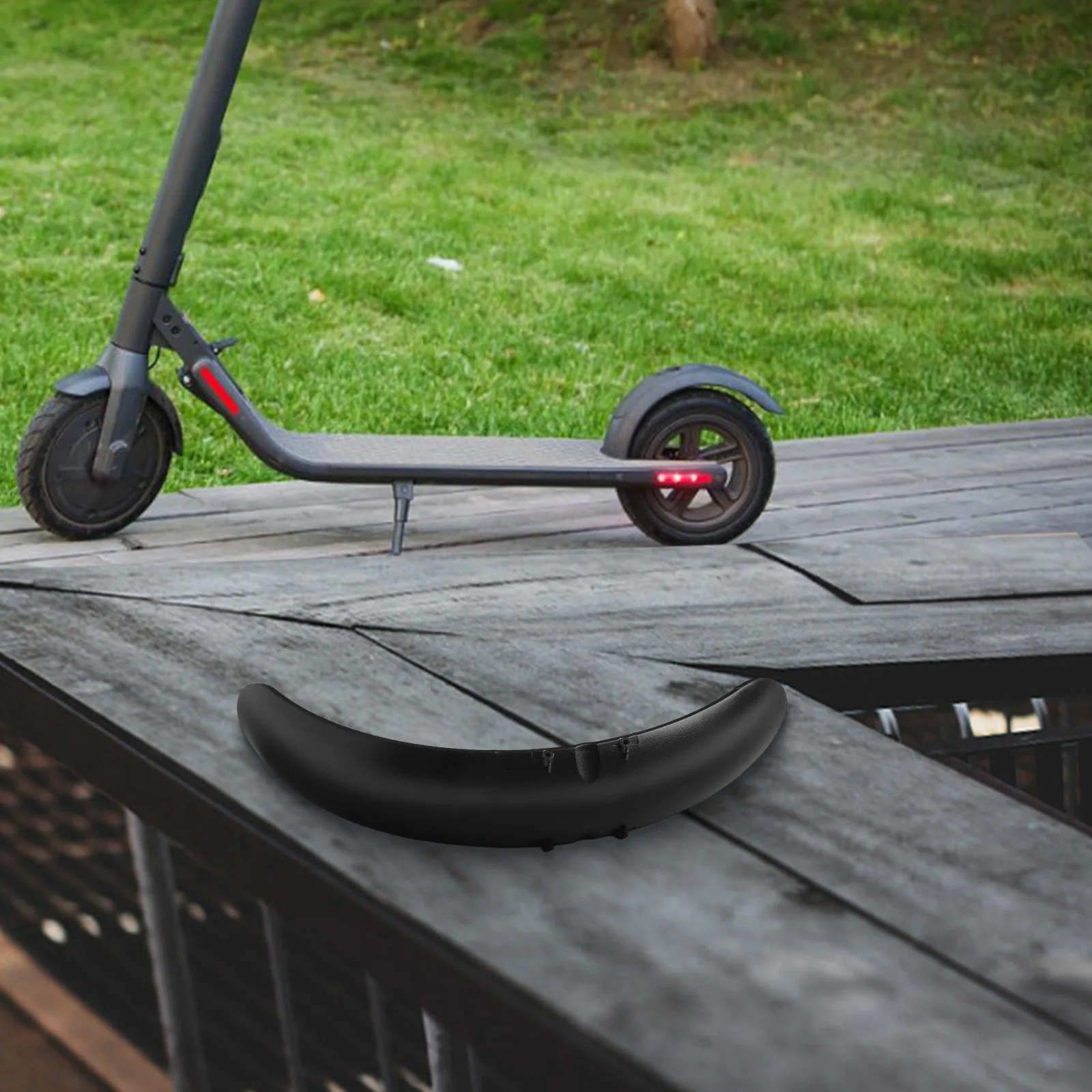 

Front Tire Guard Electric Scooter Mudguard Off-road Use Black Color Easy To Install High Quality Material Plastic Material