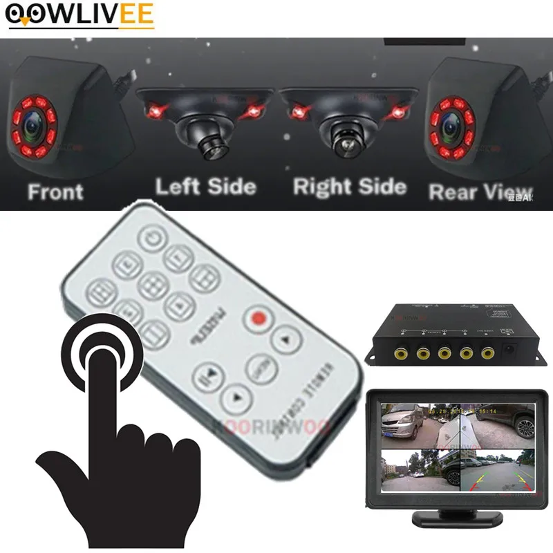 

Video Recorder Vehicle Intelligent Accessories 4 Channel Monitor Black Box For Rear View Front Camera 360 Dvr Systems Dash Cam