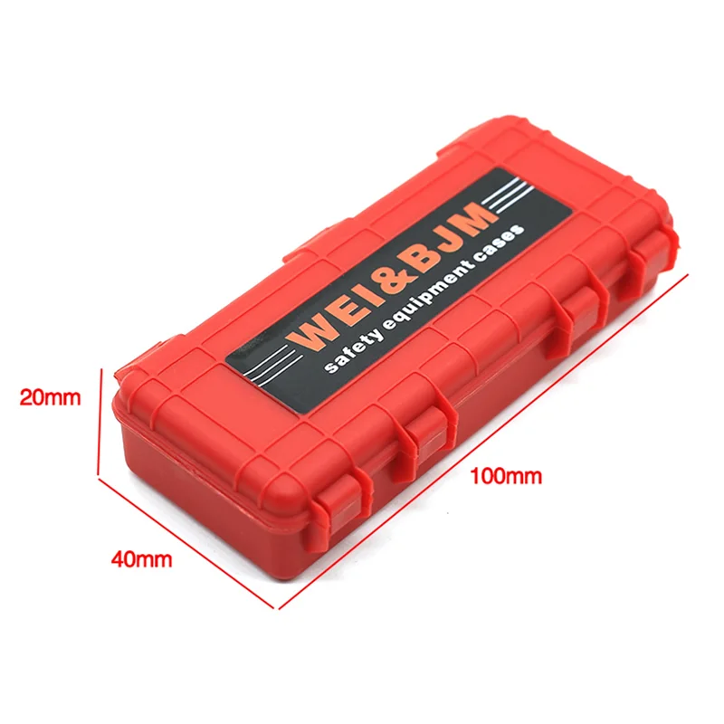 B78B-15Pcs Plastic Rc Car Storage Box Decoration Tool For Traxxas Trx4 Axial Scx10 90046 D90 1/10 Rc Crawler Accessories Red