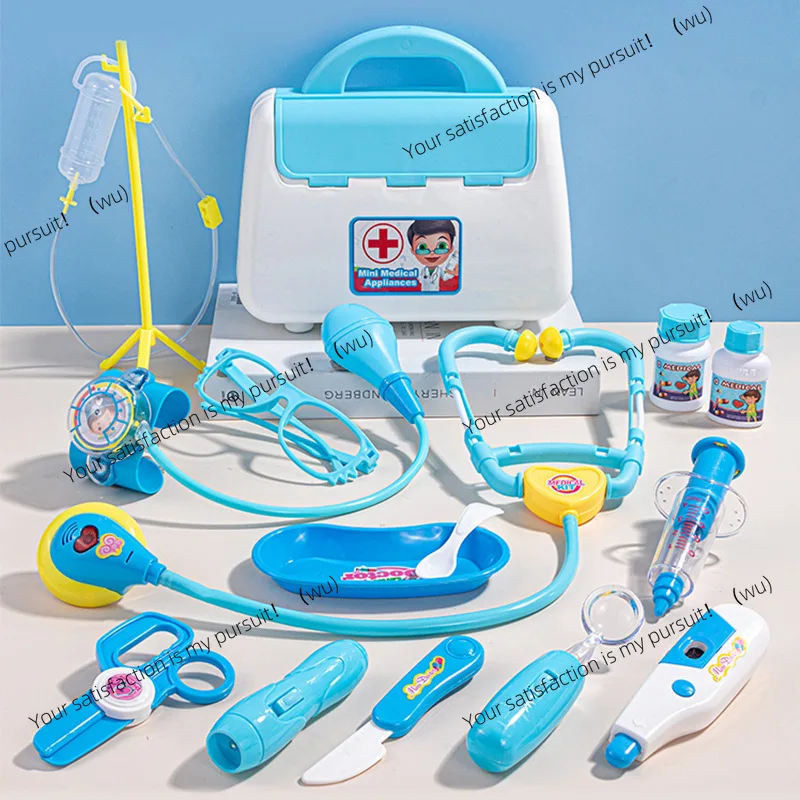 

Маленький доктор играет инъекции стетоскопа игровой домик девушка медицинская коробка инструменты для медсестры