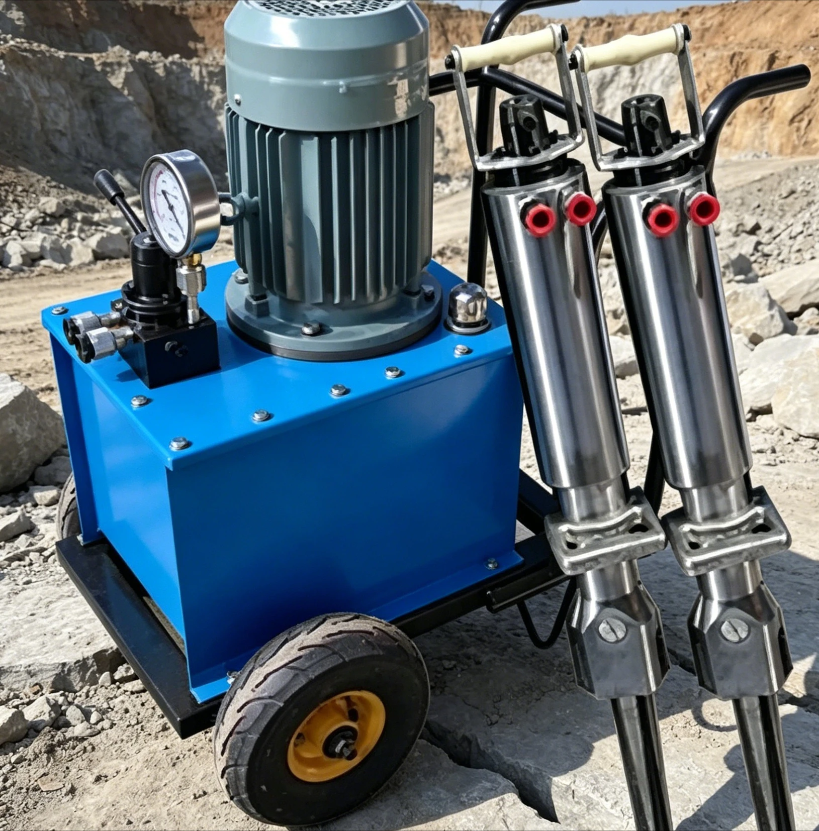 Diesel Engine Hydraulic Rock Splitter Wedge Rock Splitting Machine Rock Splitting Machine