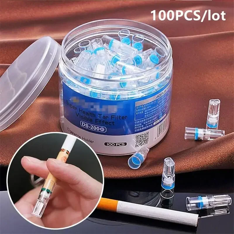 100pcs Disposable Cigarette Filters Remove Tar and Chemical Tar Filter Cigarette Holder Filter Tips for Smoking Tool Accessories