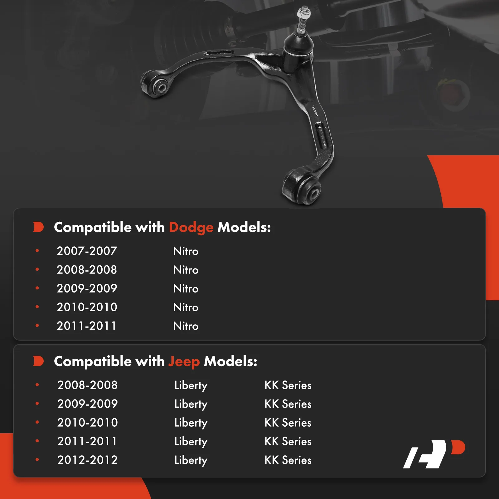 A-Premium Front Left Upper Control Arm & Ball Joint Assembly for Jeep Liberty 2008-2012 Dodge Nitro 2007-2011