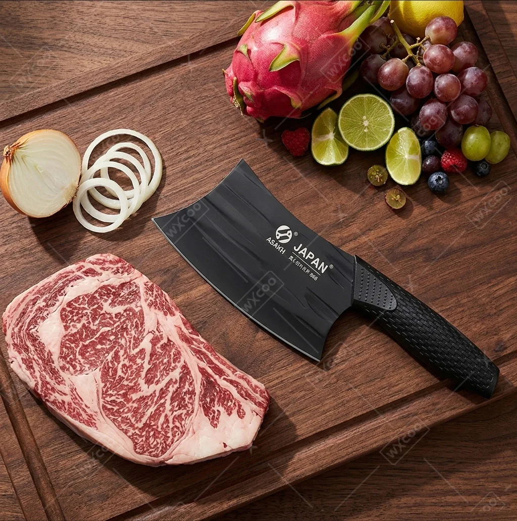 Edelstahl Küchenmesser Professionelles Fleischbeil Kochmesser zum Schneiden von Fleisch, Gemüse, Obst und für den täglichen Kochgebrauch