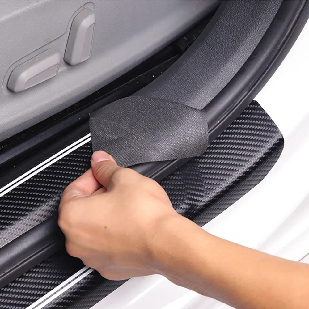 Autoaufkleber, Türschwellenstreifen, Pedale, Schutzstreifen aus Kohlefaser für HYBRID Toyota RAV 4 Prado Camry Corolla Yaris – Detail 7