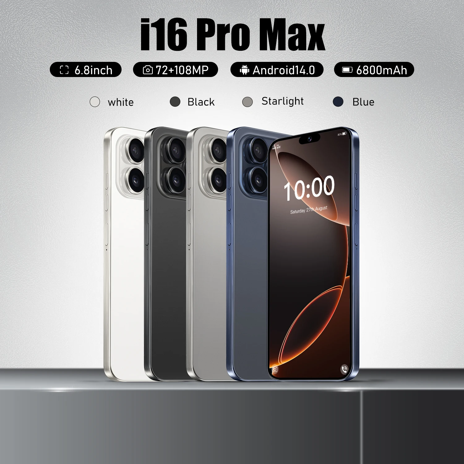 i16 professional max android 10 smart phone screen 1t 512gb 256gb dual sim card dual i16 professional phone android