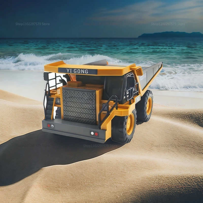 Nuevo excavadora de juguete con Control remoto 4x4 para niños, camión volquete de aleación, modelo de vehículo de construcción, regalo para niños, juego al aire libre