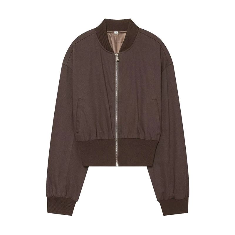 Women's Jackets Autumn 2026 New Fashion Slim Short Bomber Jackets Women's Chic Youth Travel Joker Street Warm Coats Blouse