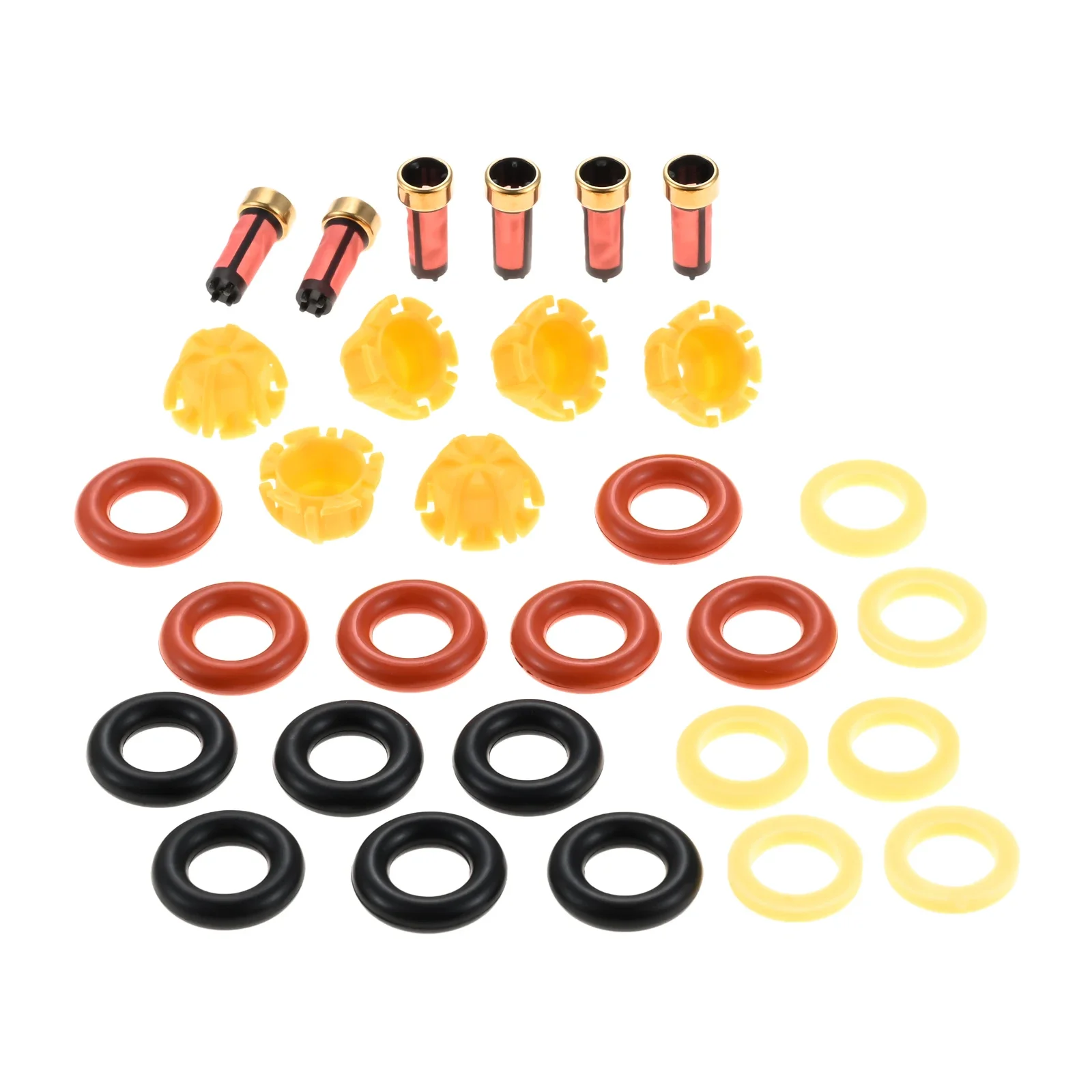 6 Set High Quality Rubber Fuel Injector Repair Kit 0280150415 0280150778 13641466396 13641734776 for Bmw E39 520i 523i 525i 528i