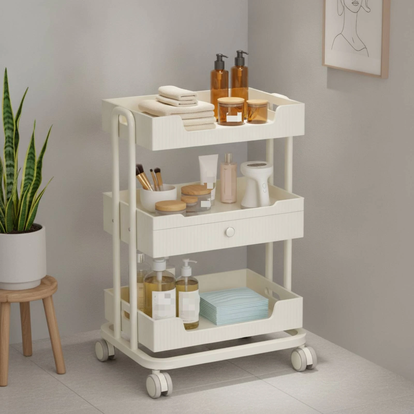 beauty-salon-trolley-portable-salon-trolley-with-wheels-3-tier-rolling-cart-spacious-utility-cart-with-drawer-silent