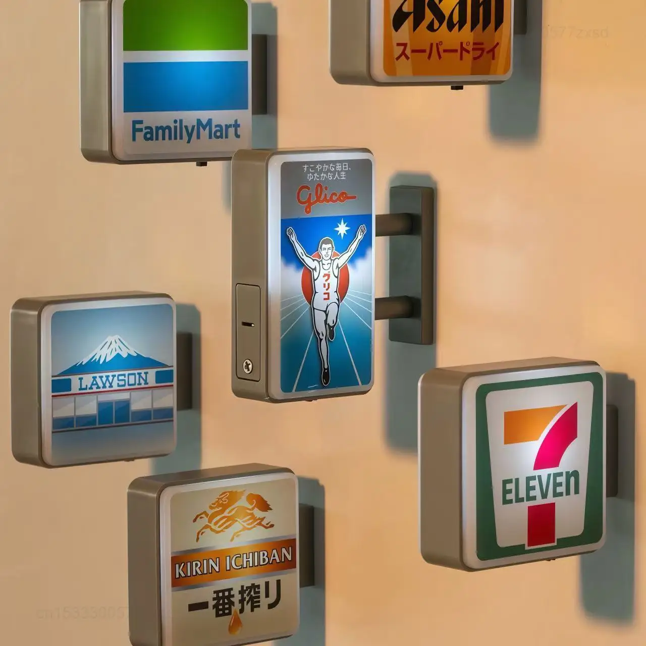 Dotonbori Glico 711 Lake Kawaguchi-ko Town Lawson Advertising Store Sign Lightboard Photo Spot ملصق مغناطيس الثلاجة #1