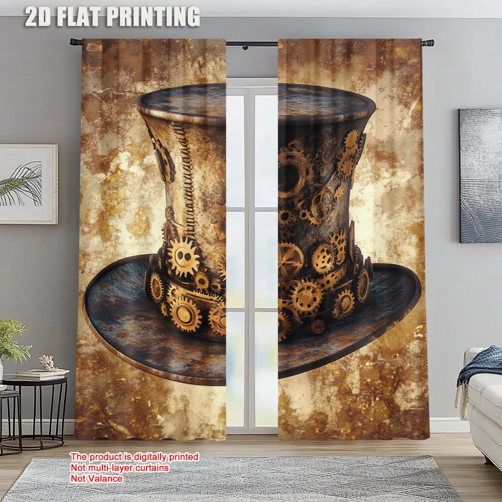 

2pc, Drapes Gears Protecting Privacy Wall Decor Suitable for All Occasions decorate