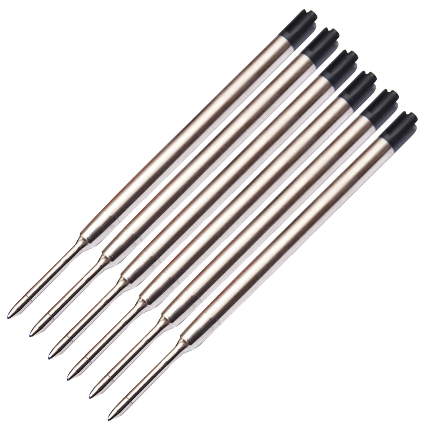 6 قطعة الحبر المتوسطة نقطة القلم الغيارات استبدال الغيارات ل باركر الأقلام المدرسة اللوازم المكتبية 0.7 مللي متر