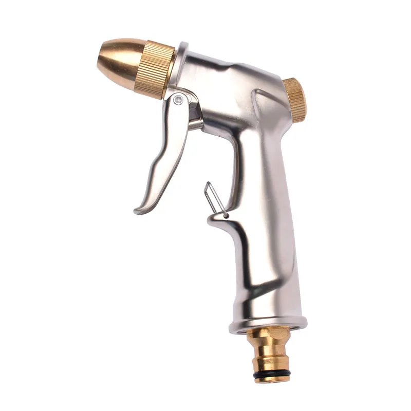 

High Pressure Heavy Duty Zinc Alloy Metal Garden Hose Spray Gun with Full Brass Nozzle